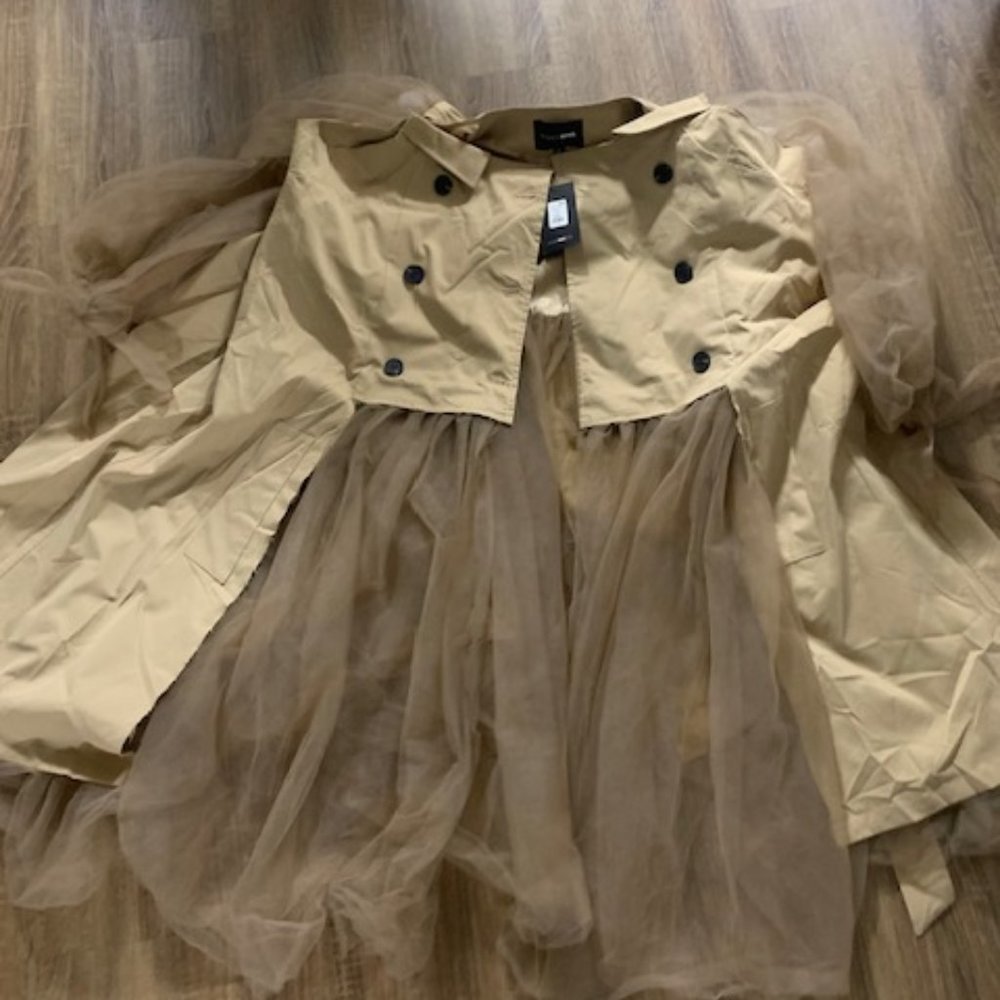 Tulle Trench Coat